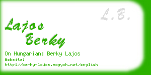 lajos berky business card